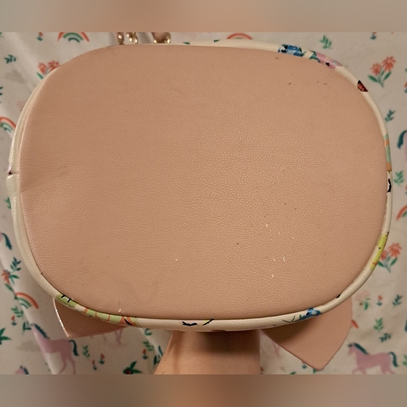 Y2K Betsey Johnson Hopelessly Romantic Vegan Floral Bee Butterfly Bucket Purse - Picture 6 of 10